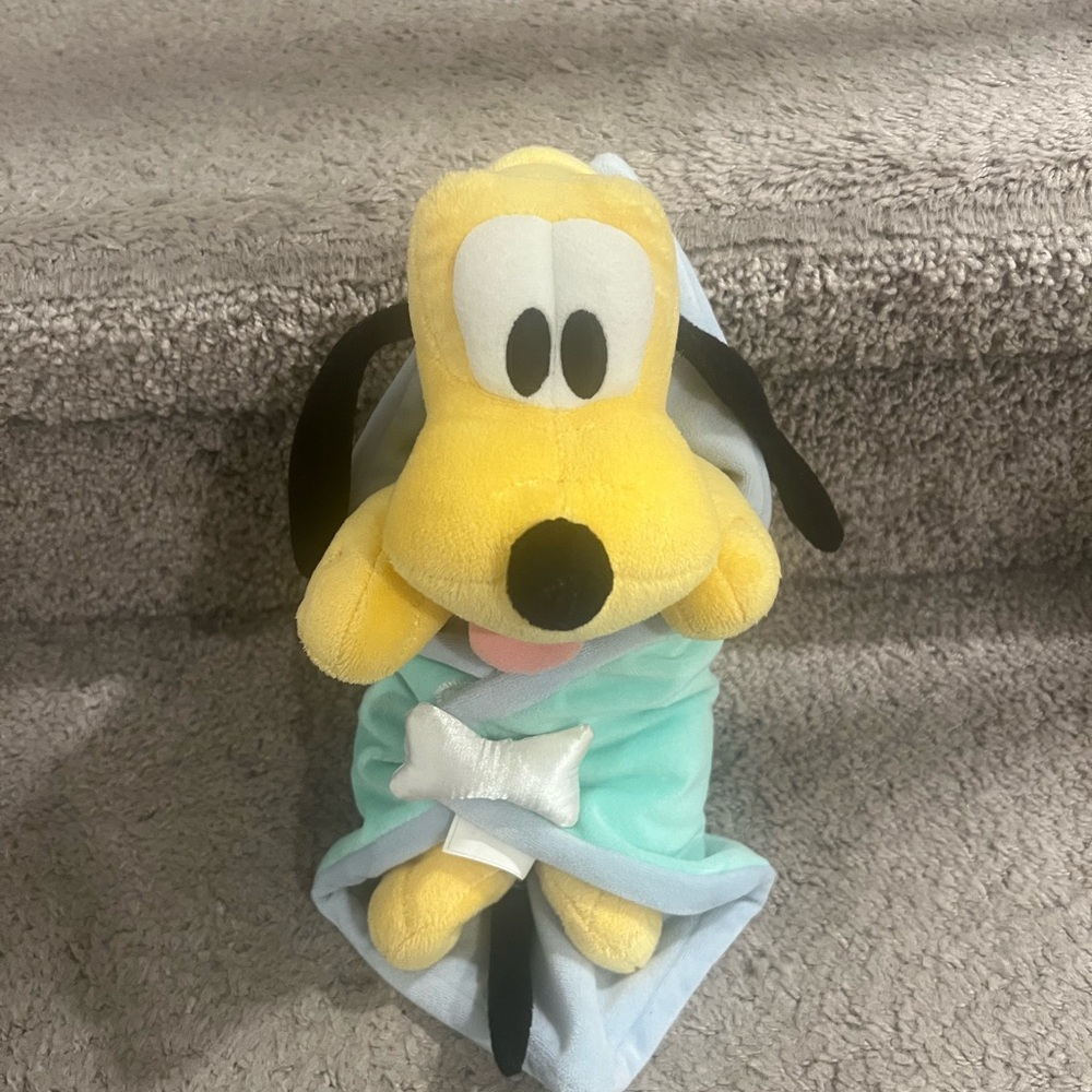 disney’s babies pluto baby swaddle blanket